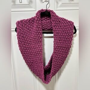 Elegant Pink Knit Scarf